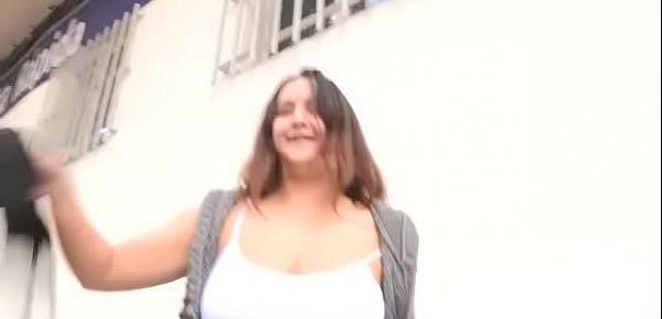  Busty TEEN Natalia wants to find guys to fuck in the street